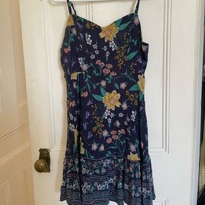 Old Navy Blue Floral Midi Summer Dress